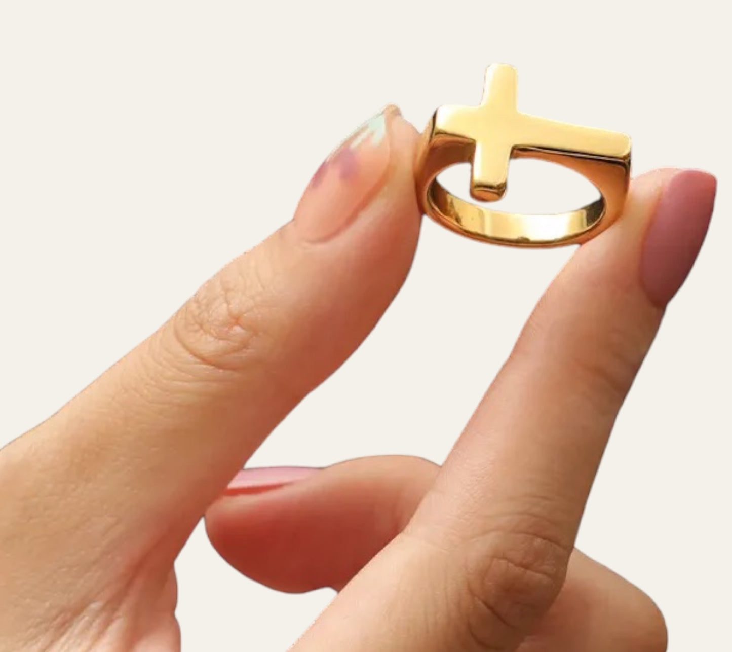 gold cross Ring