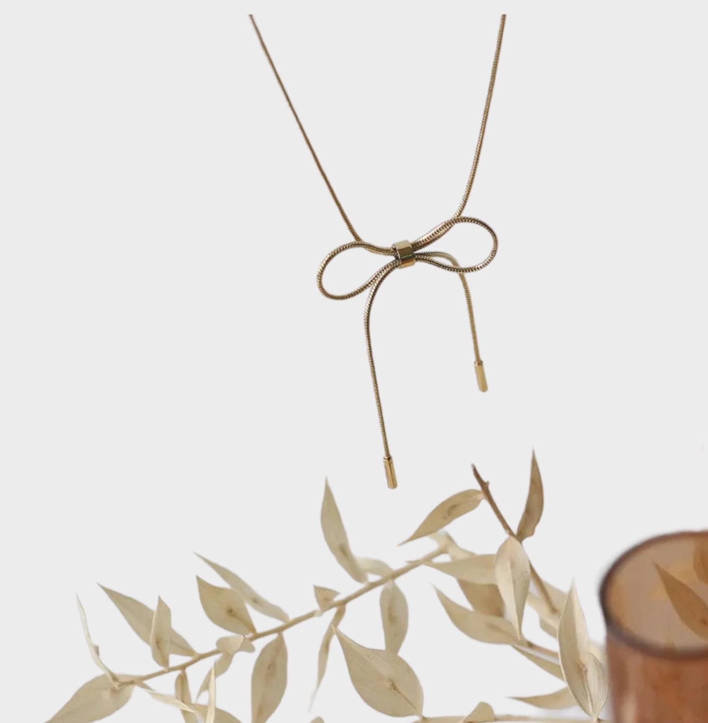 Golden Bow Necklace